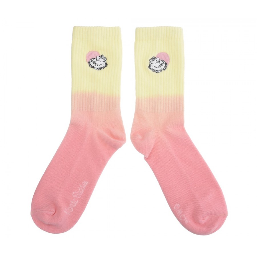 Носки женские Moomin Муми Тролль Yellow/Pink Tie-dye