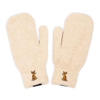 Варежки для взрослых Moomin Снифф Beige вышивка
