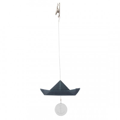 Зажим Sea as words Boat Blue